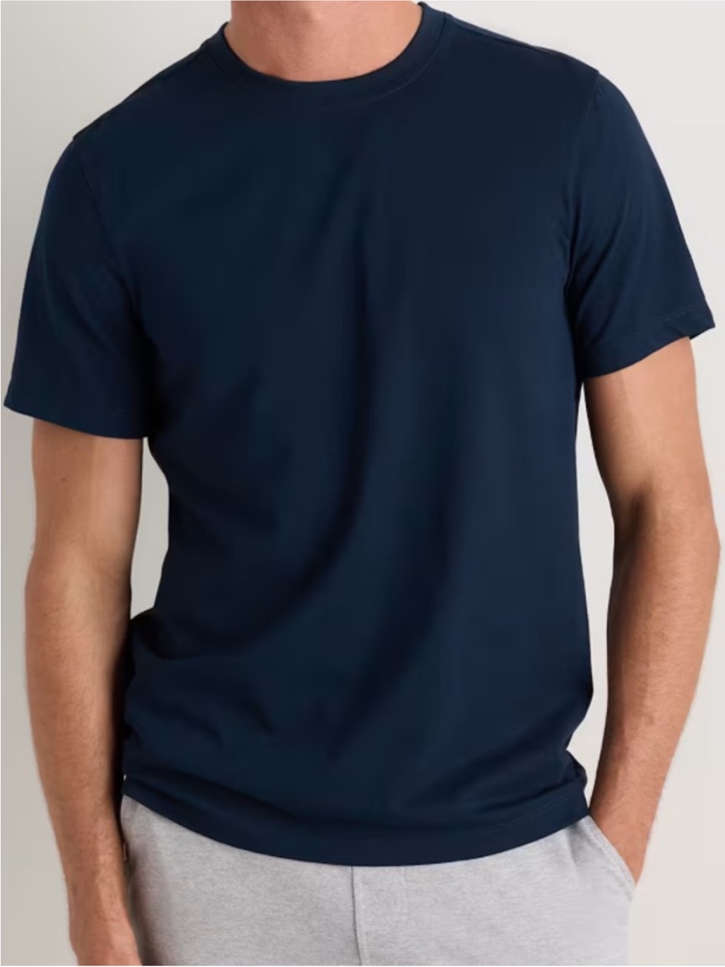 Quince Mens Allday Performance Tee Crew Neck Short Sleeve Cotton Small Nwt Blue